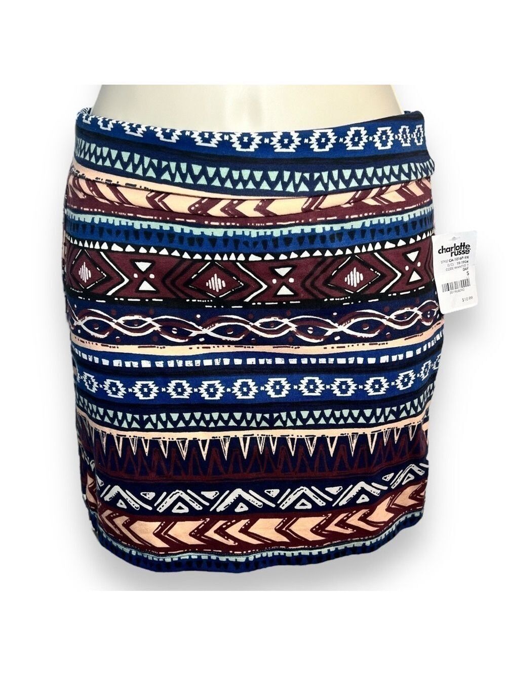 Charlotte Russe Women’s Aztec Print Mini Skirt Multicolor Size Small